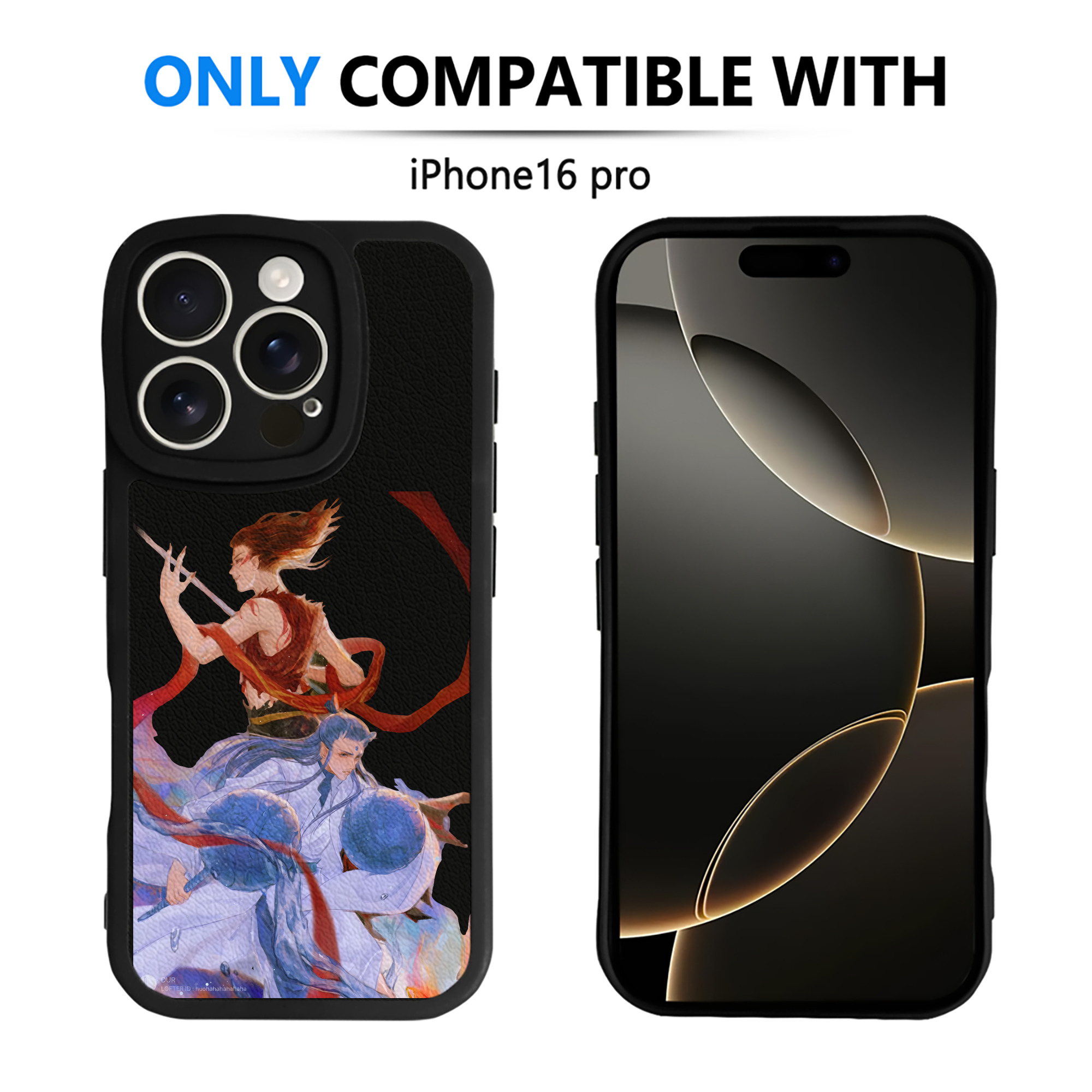 （画像用） Ne Zha 2 ナタ 魔童の大暴れ 【iPhone 16シリーズ対応】シリコンスマホケース（レザー調） 材質：シリコン
